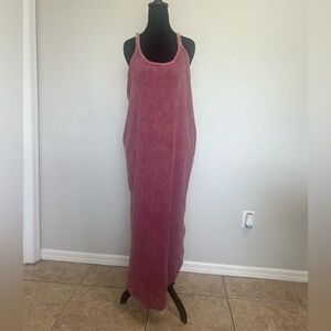 Sleeveless Pink Maxi Dress